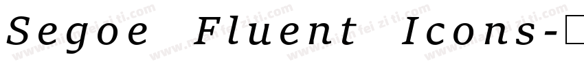 Segoe Fluent Icons字体转换